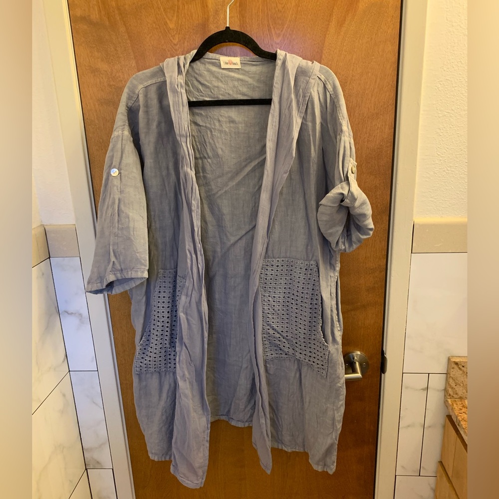 100% linen cover up/ loungewear